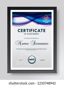 Certificate And Diploma Template. Elegant And Stylish Design. Vector.