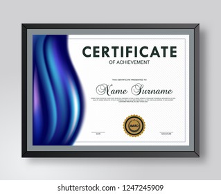 Certificate And Diploma Template. Elegant And Stylish Design. Vector.