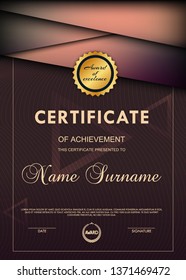 Certificate And Diploma Template. Elegant And Stylish Design. Vector.