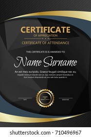 Certificate And Diploma Template. Elegant And Stylish Design. Vector.