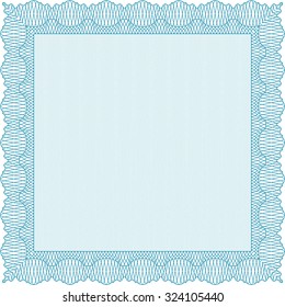 Certificate or diploma template. With great quality guilloche pattern. Frame certificate template Vector.Superior design. 