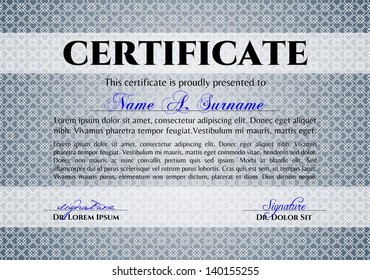 Certificate or diploma template. Modern design