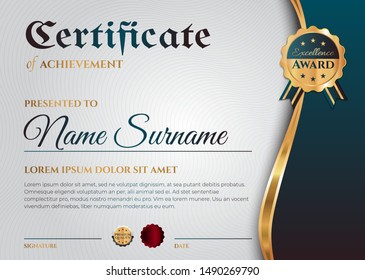 Certificate Diploma Template in Modern Style