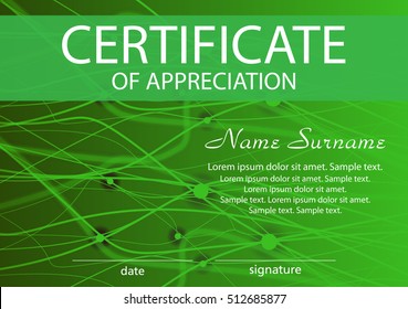 Certificate or diploma template. Reward. Winning the competition. Award winner. Sporting achievement. Vector illustration.