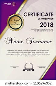 Certificate And Diploma Template. Vector.