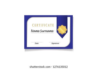 Certificate or diploma template, vector illustration