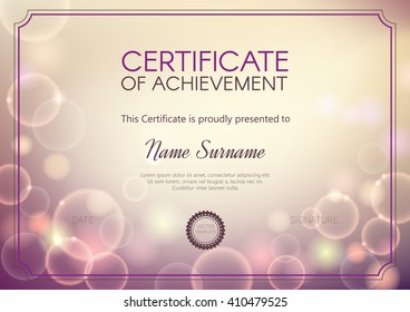 Certificate or diploma template. Vector illustration.