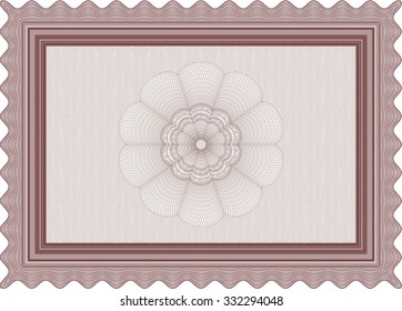 Certificate or diploma template. Vector certificate template.Retro design. With complex background. 