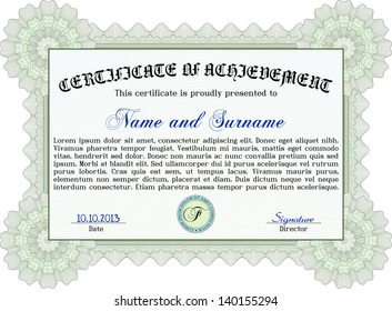 Plantilla de certificado o diploma. Diseño muy complejo.