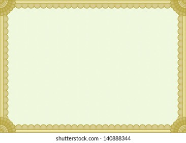 Certificate or diploma template with very complex frame design