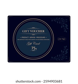 certificate for discount and gift for services