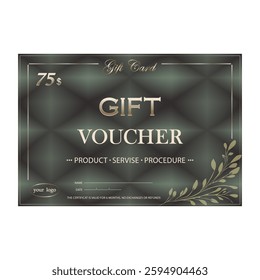 certificate for discount and gift for services