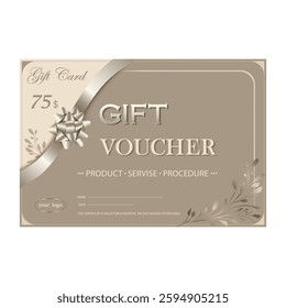 certificate for discount and gift for services