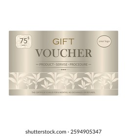 certificate for discount and gift for services