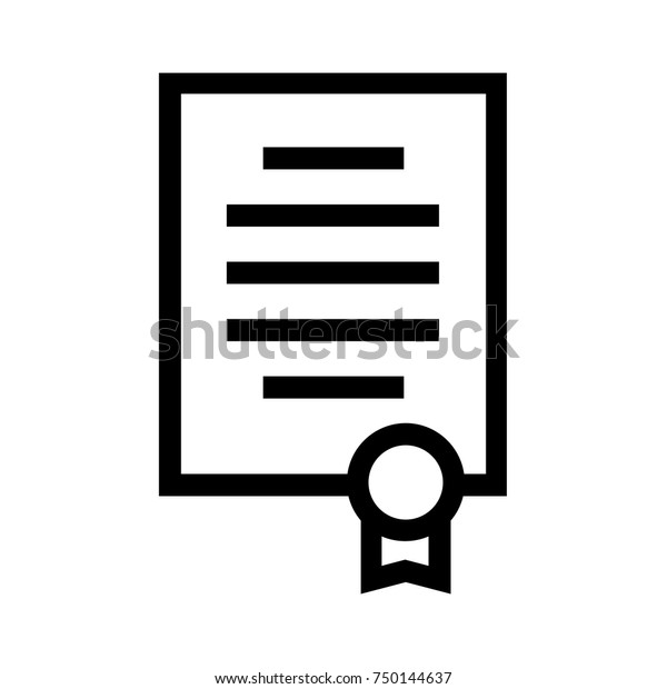 image vectorielle de stock de conception d icones plats avec sceau du 750144637 https www shutterstock com fr image vector certificate document flat icon design seal 750144637