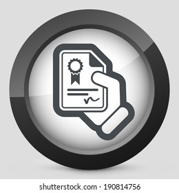 Certificate document icon