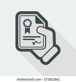 Certificate document icon