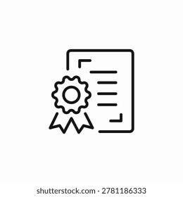certificate document icon sign vector