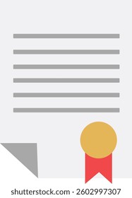 Certificate Document Icon Simple Illustration