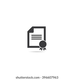 Certificate or Document With Medal Icon