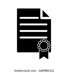 Certificate document medal icon.  illustration, idea for infographics. editable icon vector illustration