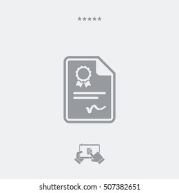 Certificate document - Minimal icon