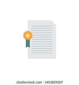certificate document vector on white background.