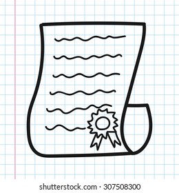 Certificate doodle