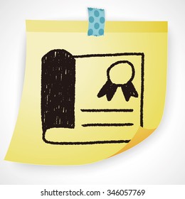 Certificate doodle drawing