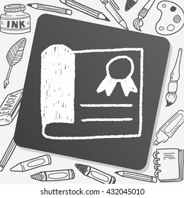 Certificate doodle drawing