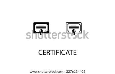 Certificate double icon design stock illustration