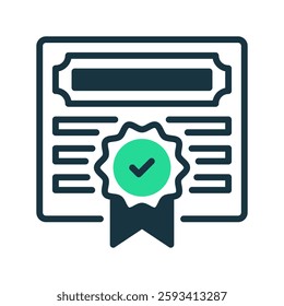 Certificate Dual Tone line icon. Universal creative premium symbol. Vector sign icon logo template. Vector illustration
