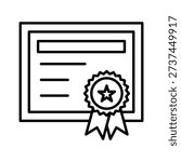 Certificate Editable and fully layered vector icon