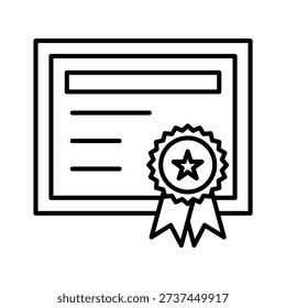 Certificate Editable and fully layered vector icon