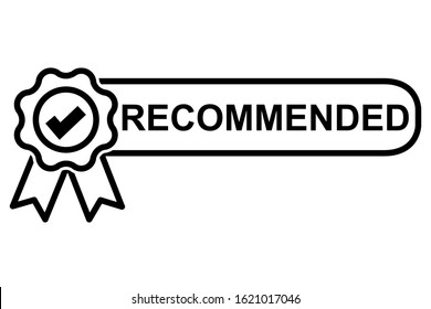 Certificate emblem recommend icon design. Certificate emblem icon in modern outline style design. Vector illustration.