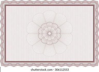 Certificate. Excellent design. Frame certificate template Vector.With great quality guilloche pattern. 