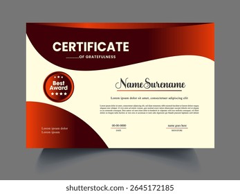 Certificate exclusive design template sample