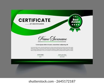 Certificate exclusive design template sample