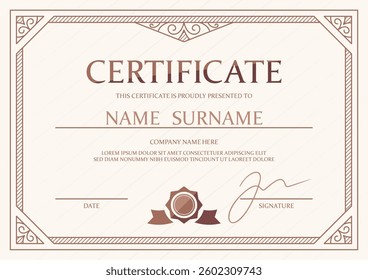 Certificate filigree frame award document