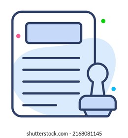 certificate Finance Related Vector Line Icon. Editable Stroke Pixel Perfect.