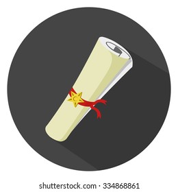 certificate flat icon
