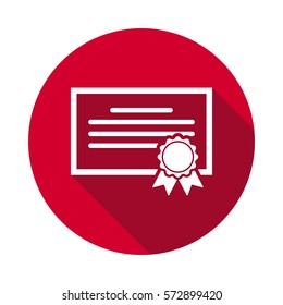 certificate flat icon