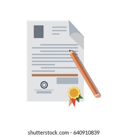 certificate flat icon