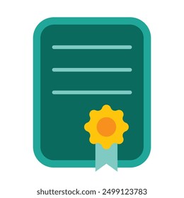 Certificado Flat Icon Design Para Personal nad Uso comercial