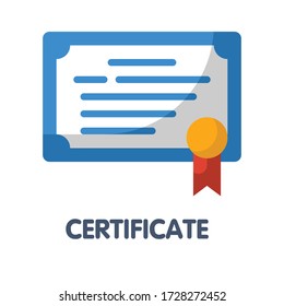 certificate flat style icon design  illustration on white background eps.10