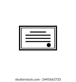 Certificate flat vector icon. Simple solid symbol isolated on white background