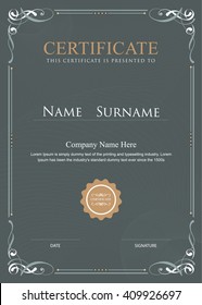 certificate flourishes elegant vintage vector template