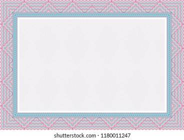 Certificate Frame or Border with stylish colorful wave design