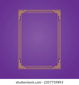 certificate frame decoration templet vector with khmer ornament