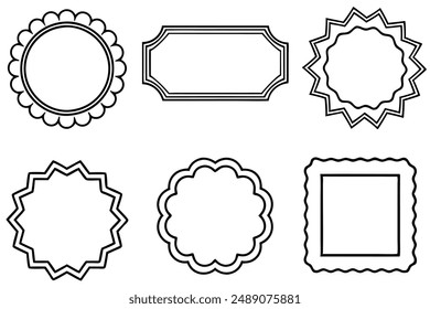 Certificate Frame Line Art Design Illustration Clean Drawing